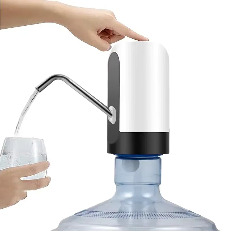 Leiser, berührungsgesteuerter, USB-aufladbarer Wasserspender (kompatibel mit 19-l-Flaschen)
