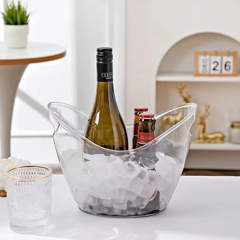 Auslaufsicherer transparenter PET-Eiskübel (4L)
