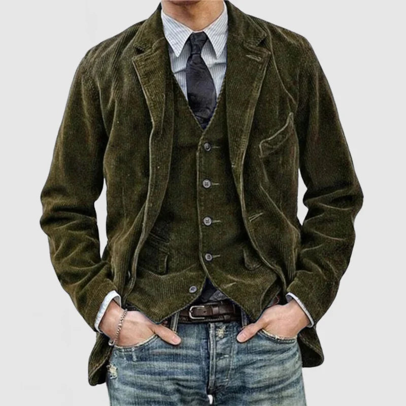 Falk - Vintage Blazer und Weste aus Cord | Zeitloser Stil für jeden Anlass