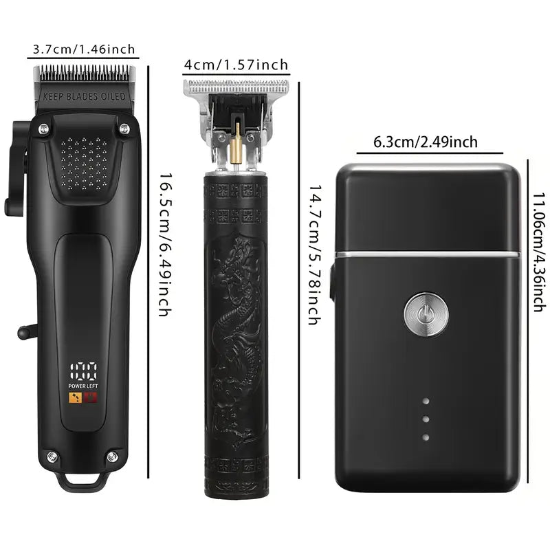 GroomMaster Pro - Professionelles Haar- und Bartpflegeset in 3 Teilen für Männer