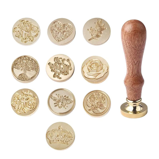 Curlicue Vintage Rose Kobberhoved Vokssigelstempel