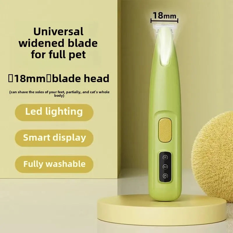 LED-Licht und 18 mm Edelstahl-Hundepfoten-Trimmer