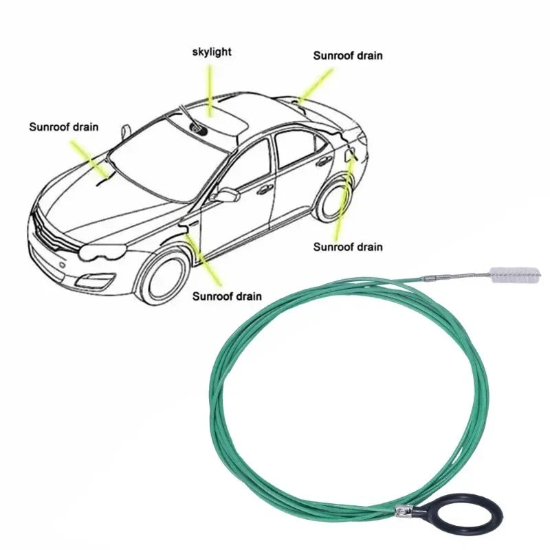 Flexible Draht- und Nylonbürste für Abflussrohre (2m/3m)