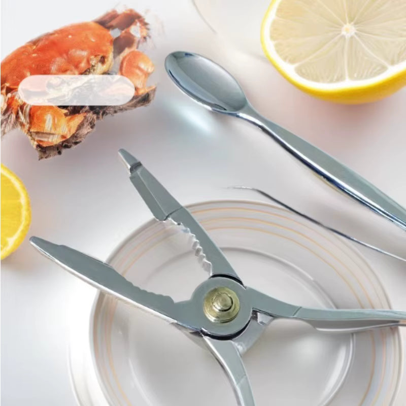 Ergonomisches Anti-Rutsch-Zinklegierungs-Schalentierknacker-Set (2-teilig)