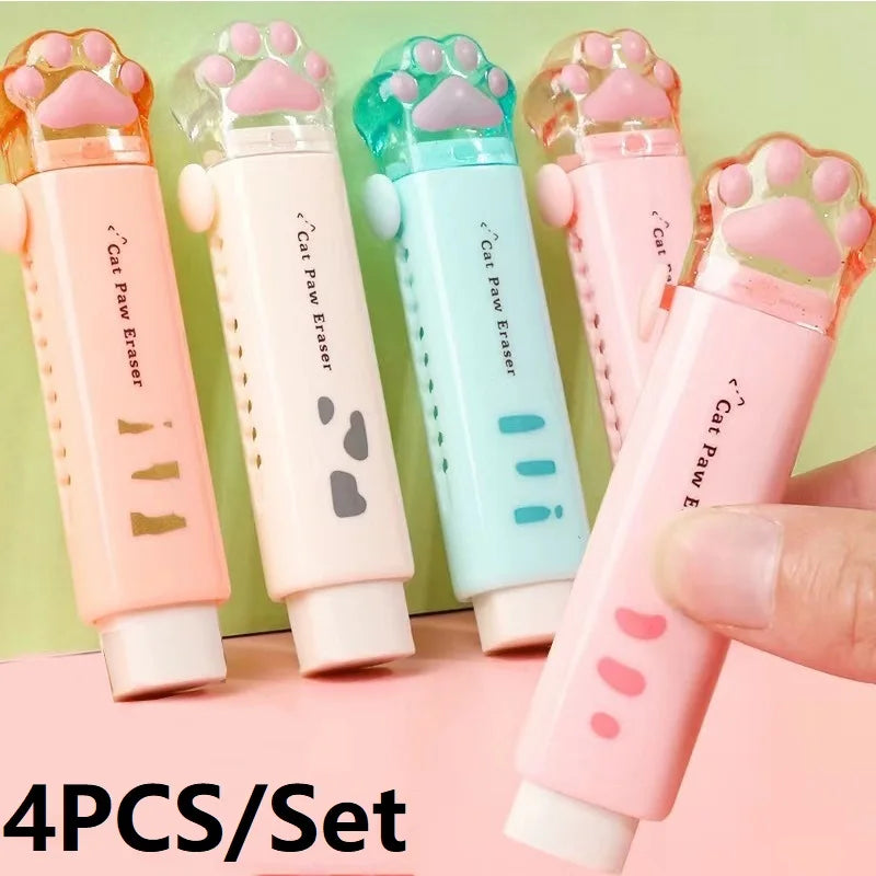 Lavrest Kawaii Fodformede Gummi Viskelædere (4-Pak)
