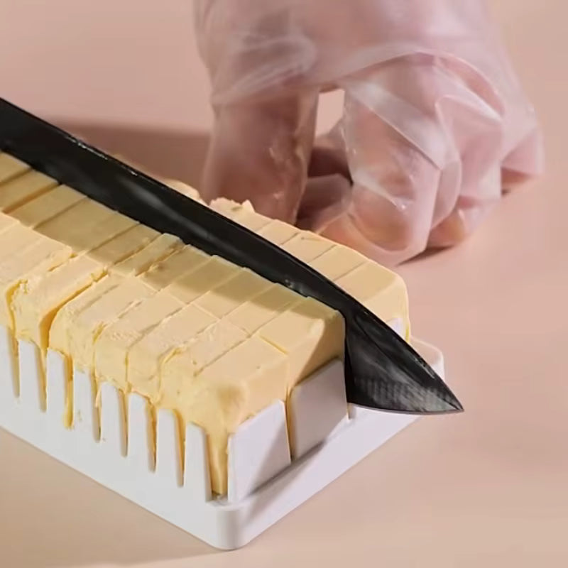 Kompakte, transparente, spülmaschinenfeste Butter- und Käseaufbewahrungsbox mit Deckel