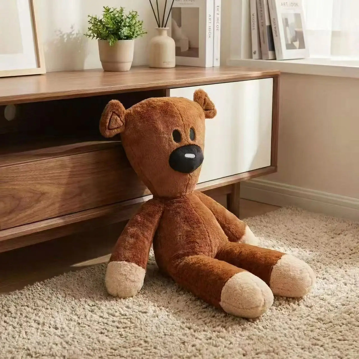 Blød brun plysbamse (30–110 cm)