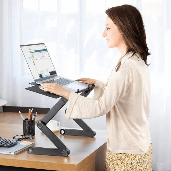 360° justerbar laptopstativ | Ergonomisk, bærbar skrivebordsforhøjer til arbejde og studier