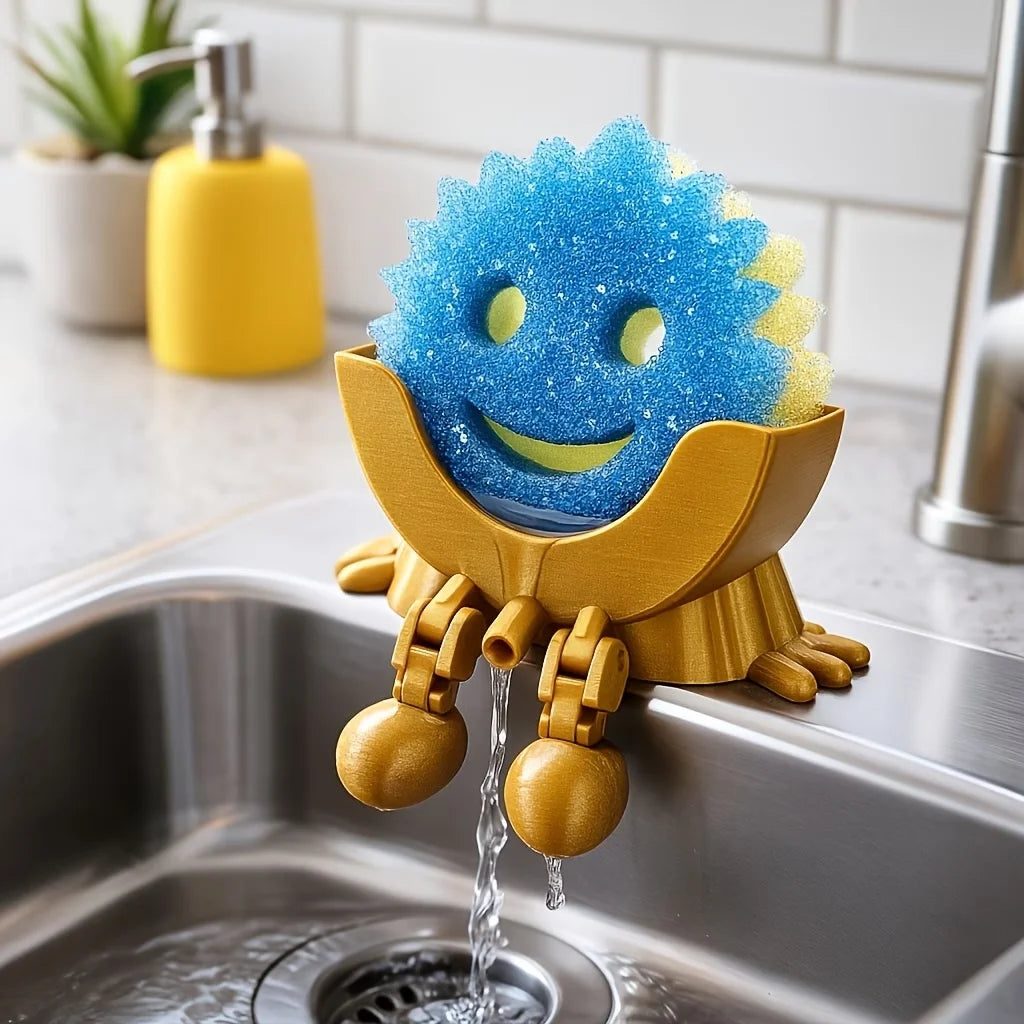 Svampeholder med smiley og afløb