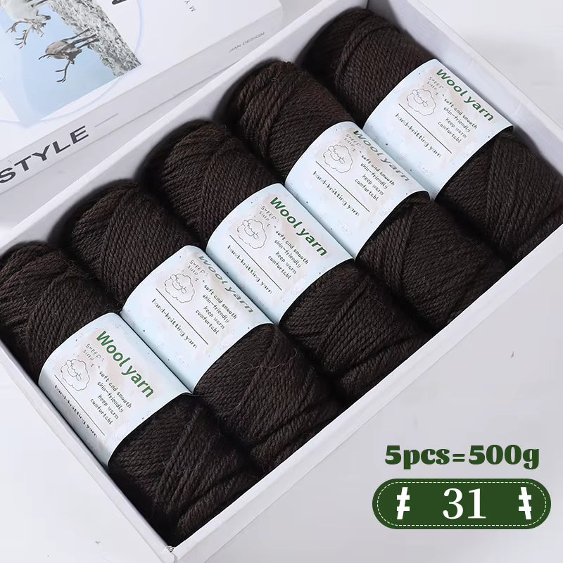 Farbverlaufsfarbenes dickes Alpakagarn (500-g-Packung)