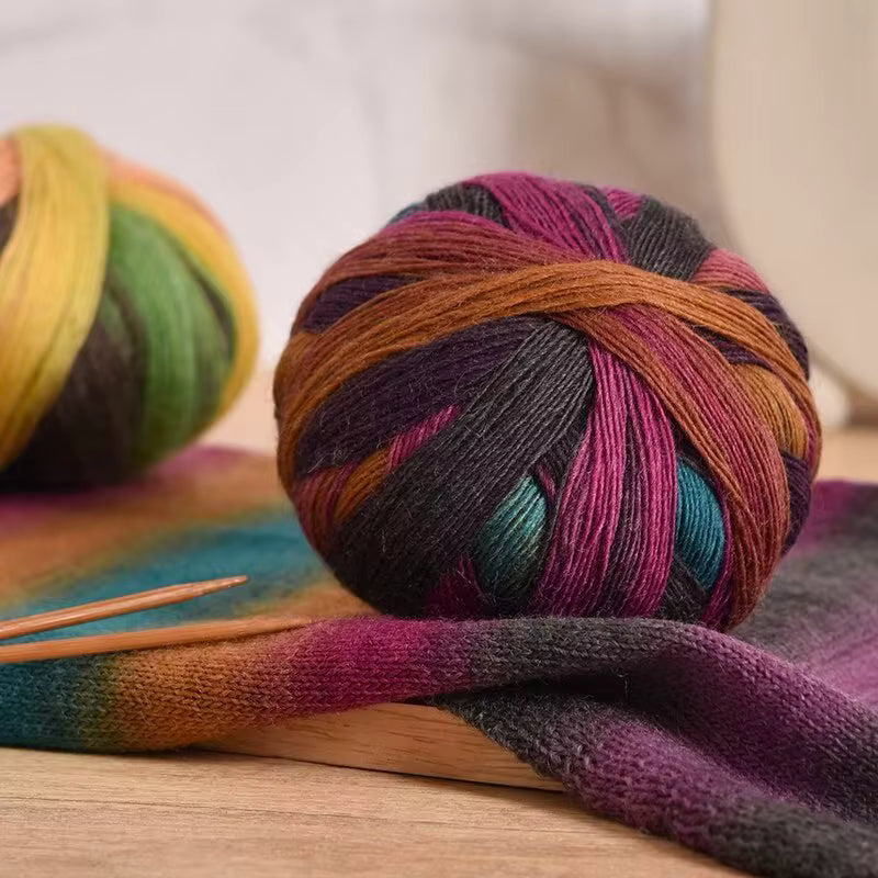 Regenbogengradient-Wollgarn (295g)