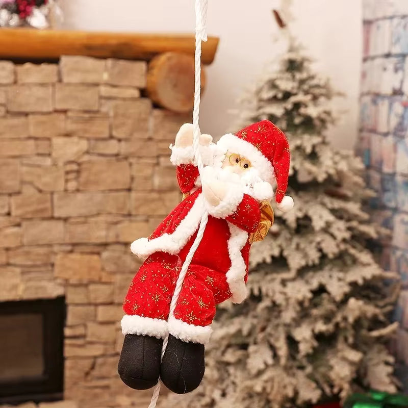 Kompakter Stoff-Weihnachtsmann mit Comic-Motiv als Weihnachtsdekoration (30 cm)
