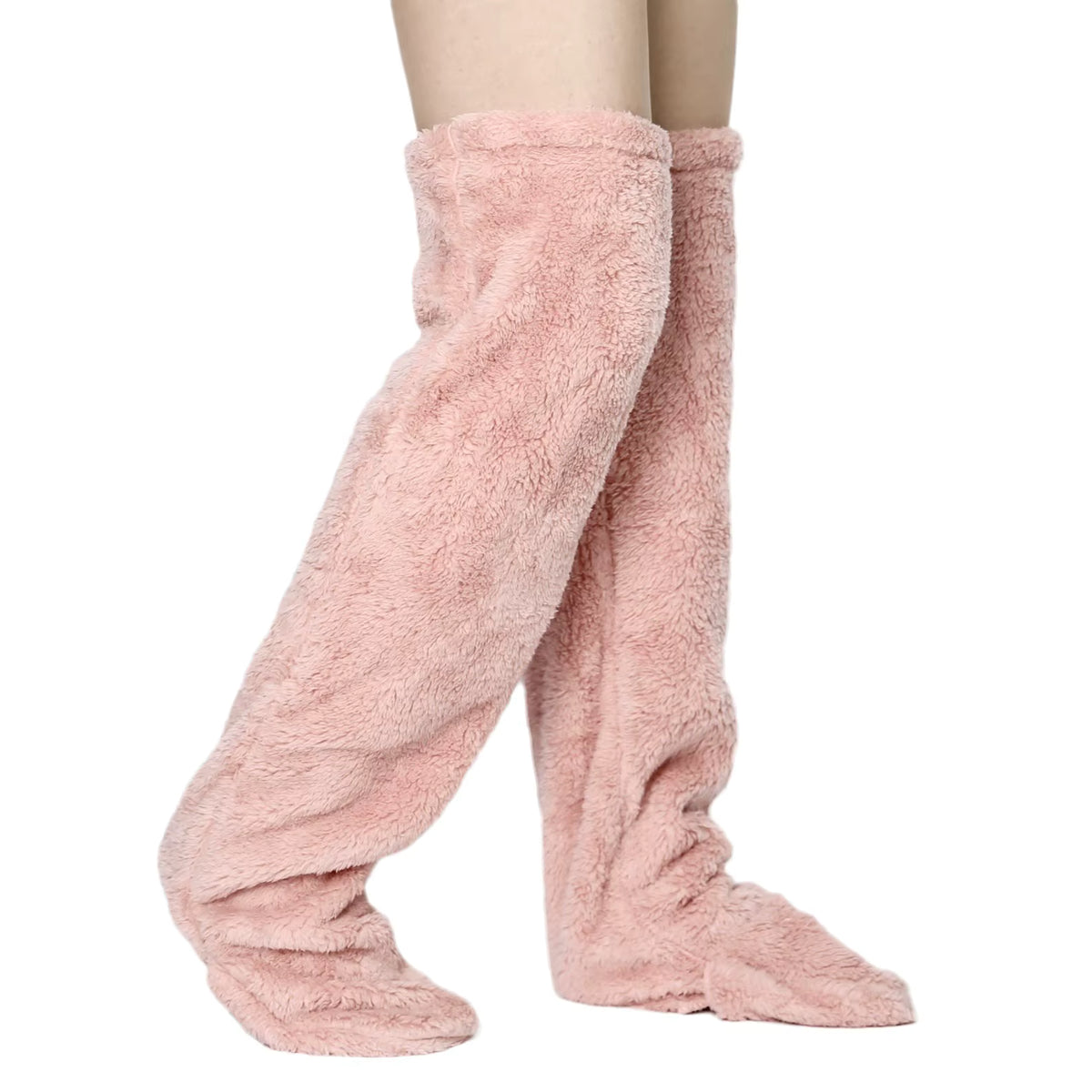 Thermische Bettsocken mit Fleecefutter und rutschhemmender Sohle (Einheitsgröße)