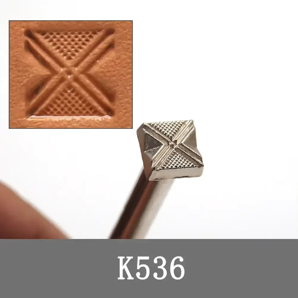 Sæt til prægning af læder med massivt stål og træhåndtag (flere designs)