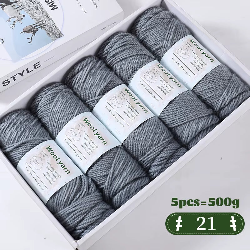 Farbverlaufsfarbenes dickes Alpakagarn (500-g-Packung)