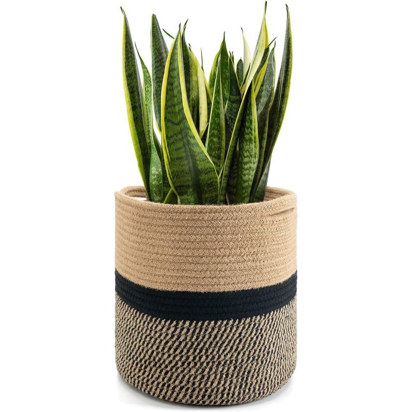 BohoBloom - Jute Seil Pflanzenkorb Moderner Boden Innenpflanzer