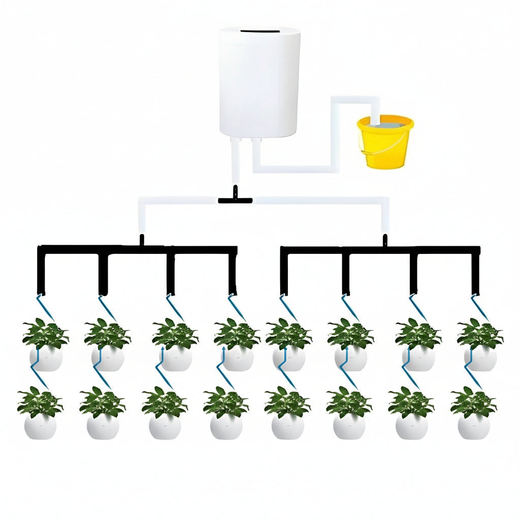 Automatische Bewässerungssteuerung für den Garten – für Blumen und Pflanzen – 8/4/2 Hauptsprinkler – Tropfbewässerungssystem – Gartenwerkzeuge
