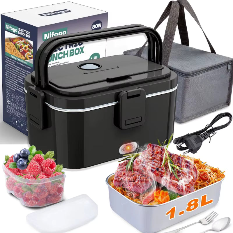 Tragbare selbstheizende Lunchbox aus Edelstahl (inklusive isolierter Tasche)