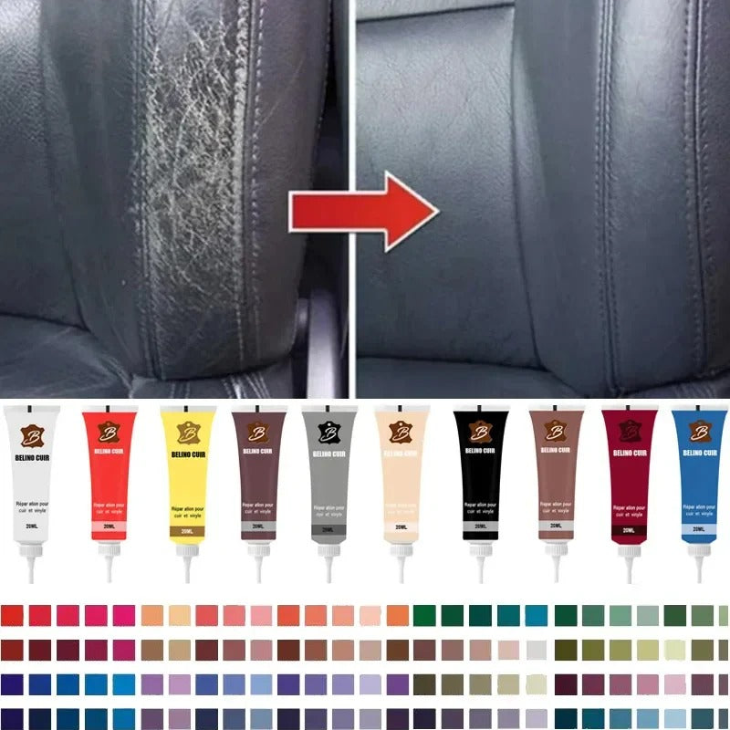 Fortgeschrittenes Lederreparaturgel, Lederreparaturcreme für Autositze und Sofas, Balsam zum Nachfärben von Leder für Möbel, Sofas, Autositze, Sofas und Jacken