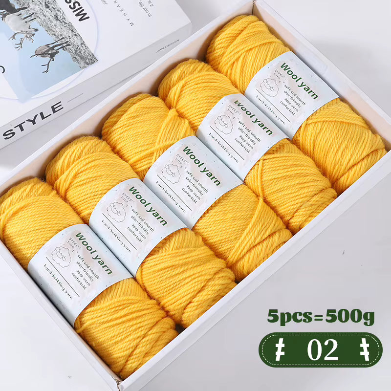 Farbverlaufsfarbenes dickes Alpakagarn (500-g-Packung)