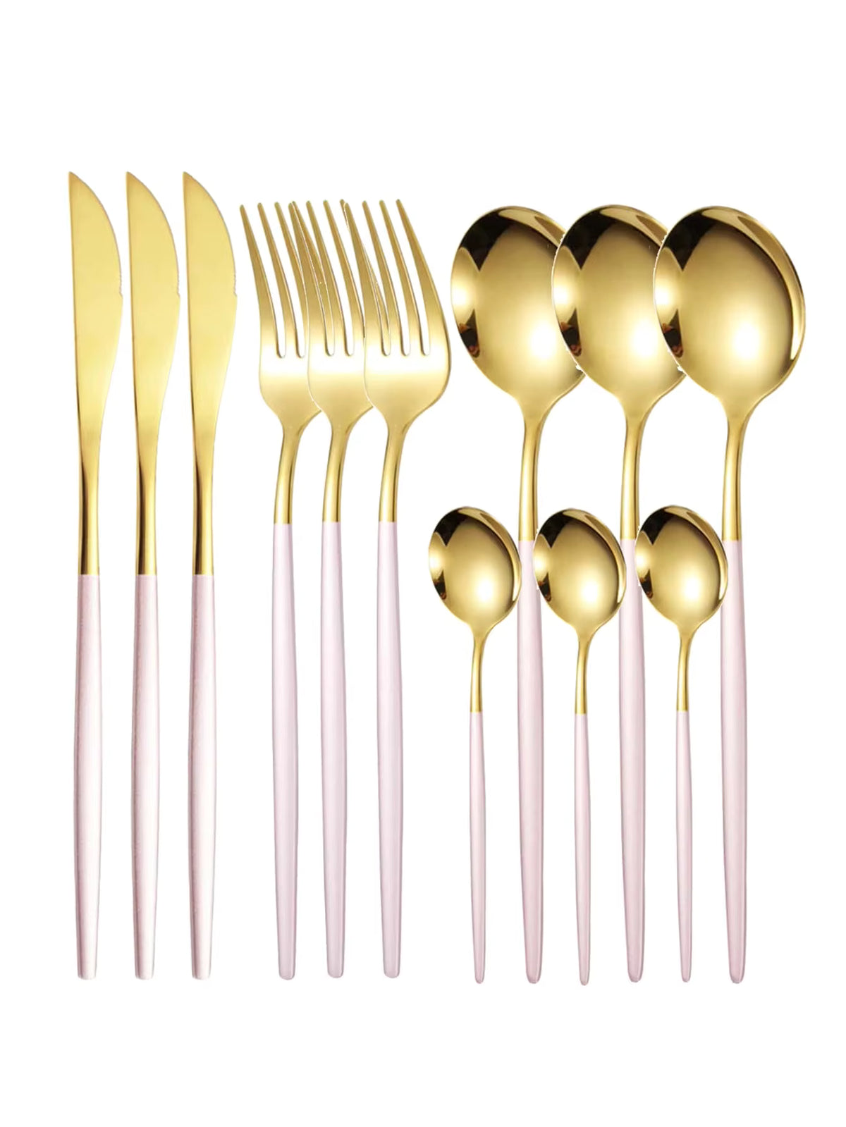 Schlankes Besteckset aus 304er Edelstahl (12-teilig)