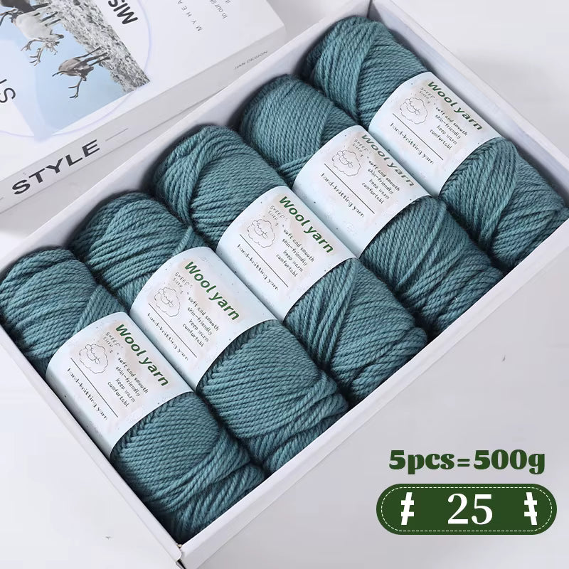 Farbverlaufsfarbenes dickes Alpakagarn (500-g-Packung)
