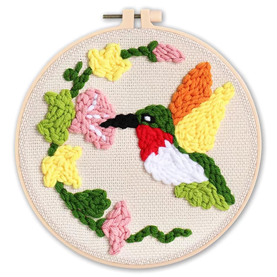 Komplet begynder punch-nål broderisæt (dyremønstre)