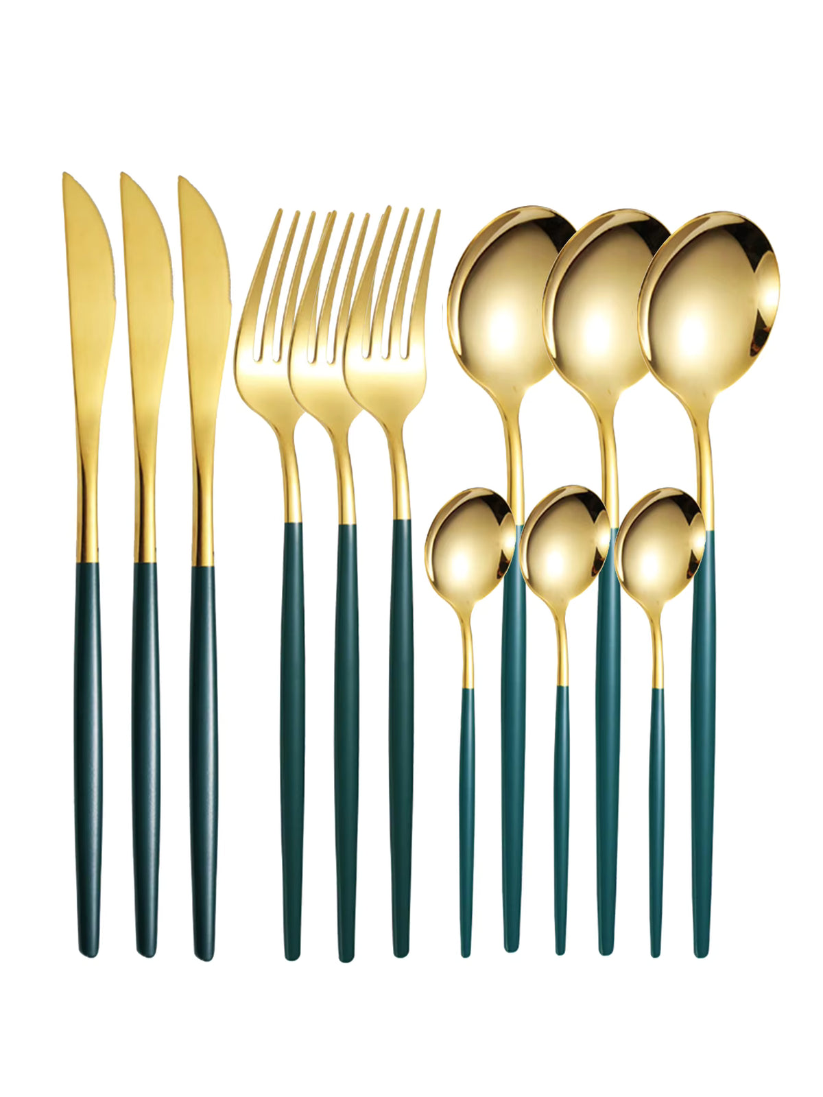Schlankes Besteckset aus 304er Edelstahl (12-teilig)