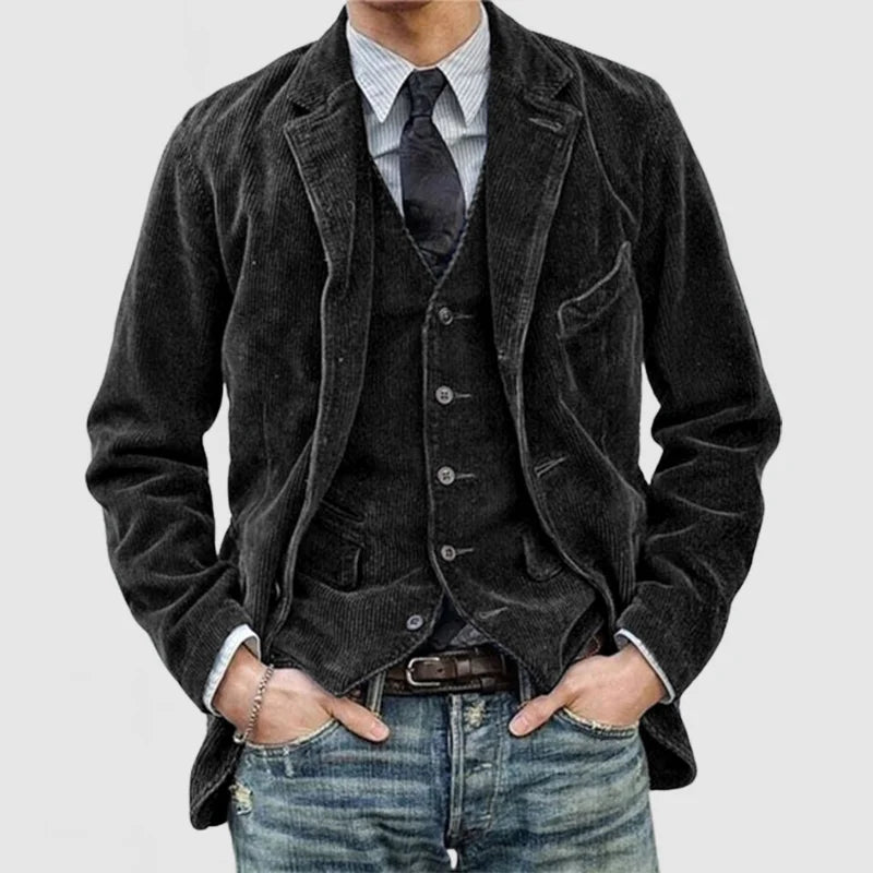 Falk - Vintage Blazer und Weste aus Cord | Zeitloser Stil für jeden Anlass