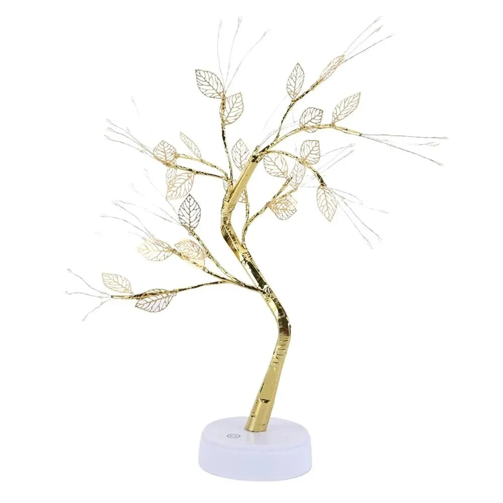 Berührungsgesteuerte LED-Bonsai-Tischleuchte mit biegsamen Zweigen