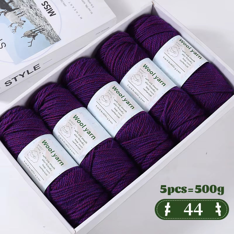 Farbverlaufsfarbenes dickes Alpakagarn (500-g-Packung)