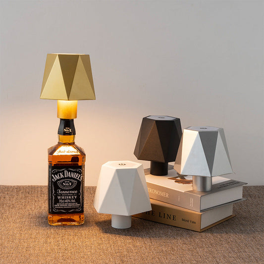 CorkLume | Kabelloser Lampenkopf für Weinflaschen - wiederaufladbare LED-Touchlampe für Flaschen, Wohnkultur