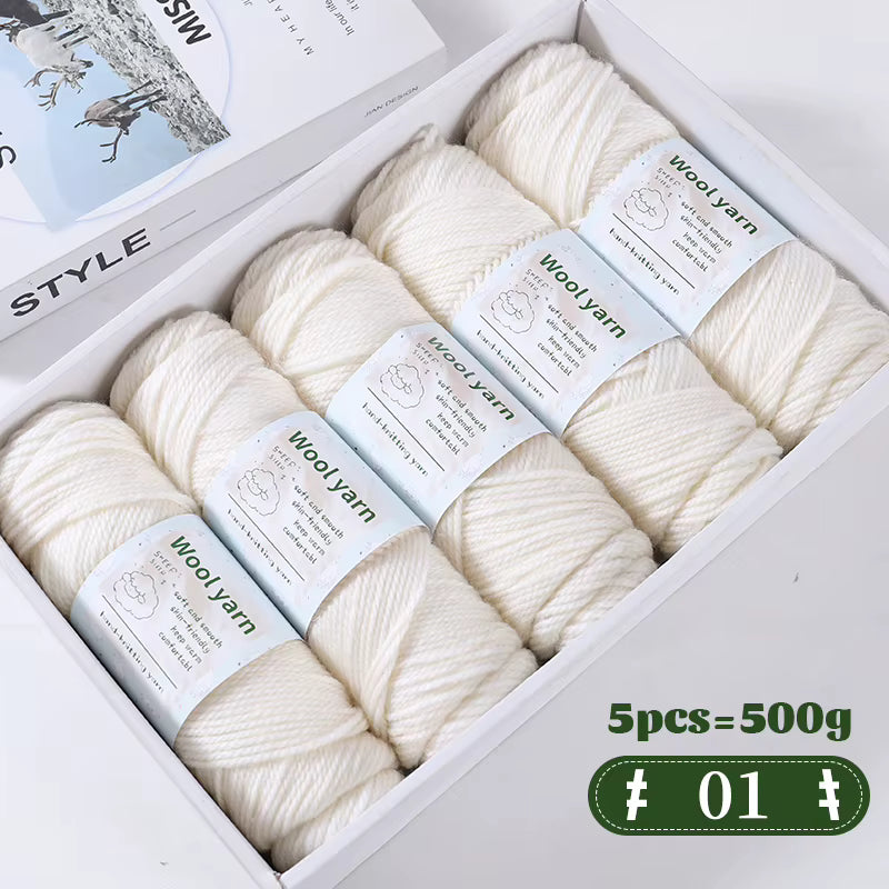 Farbverlaufsfarbenes dickes Alpakagarn (500-g-Packung)