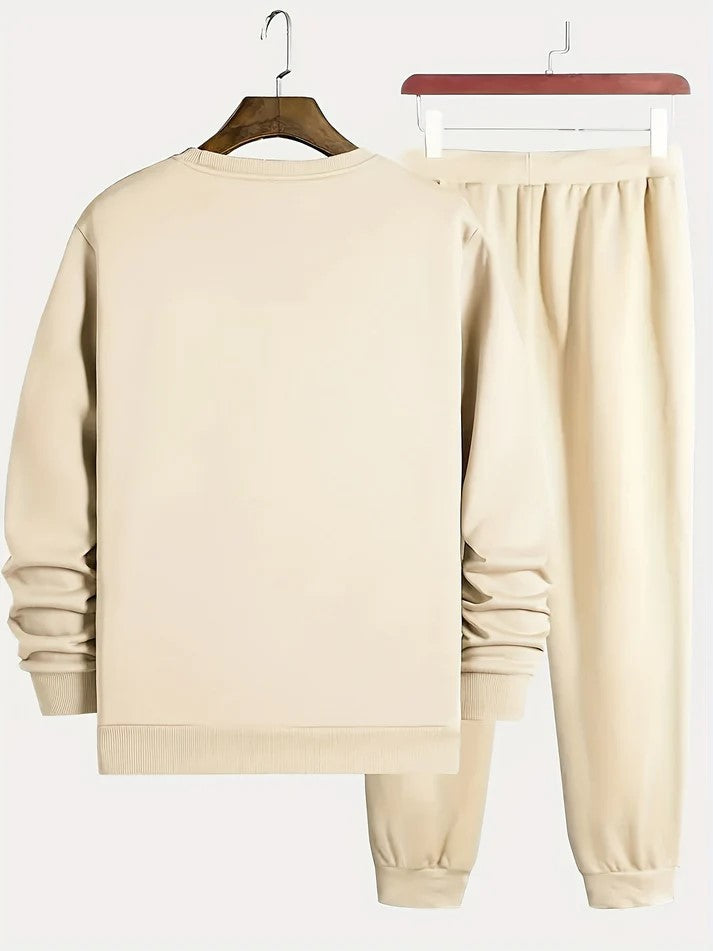 ComfyFit - Lässiger Trainingsanzug für Männer mit Rundhalsausschnitt und Jogginghosen