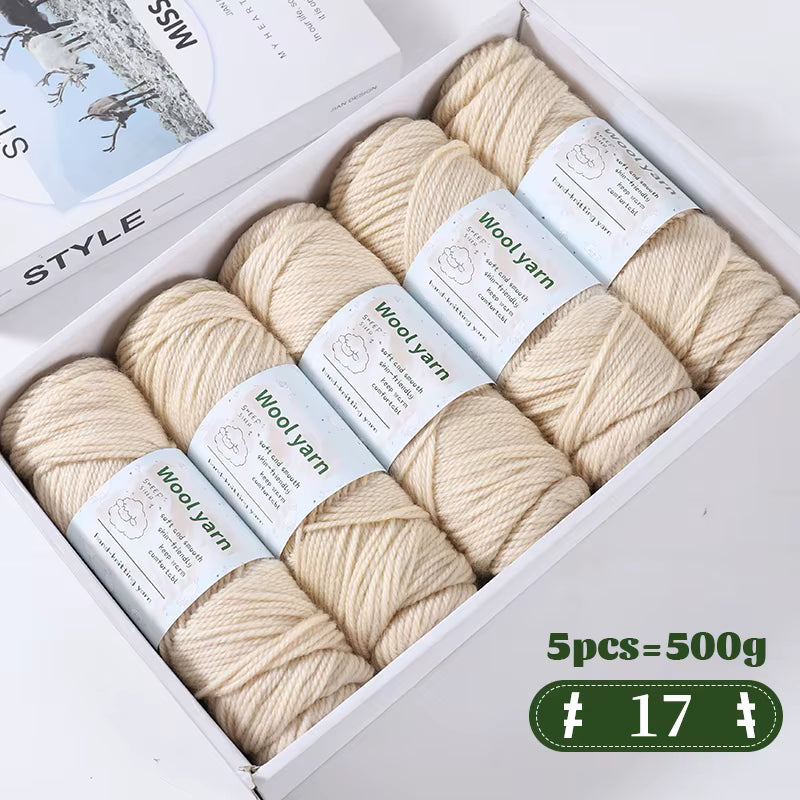 Farbverlaufsfarbenes dickes Alpakagarn (500-g-Packung)