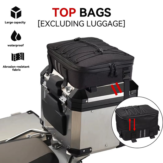 Wasserdichte, verstärkte Motorrad-Topcase-Tasche (für Adventure-Bikes geeignet)
