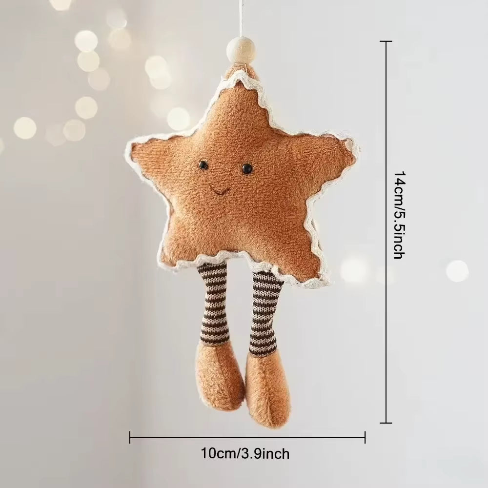 Weiche Baumwoll-Weihnachtsanhänger zum Aufhängen (verschiedene Formen)