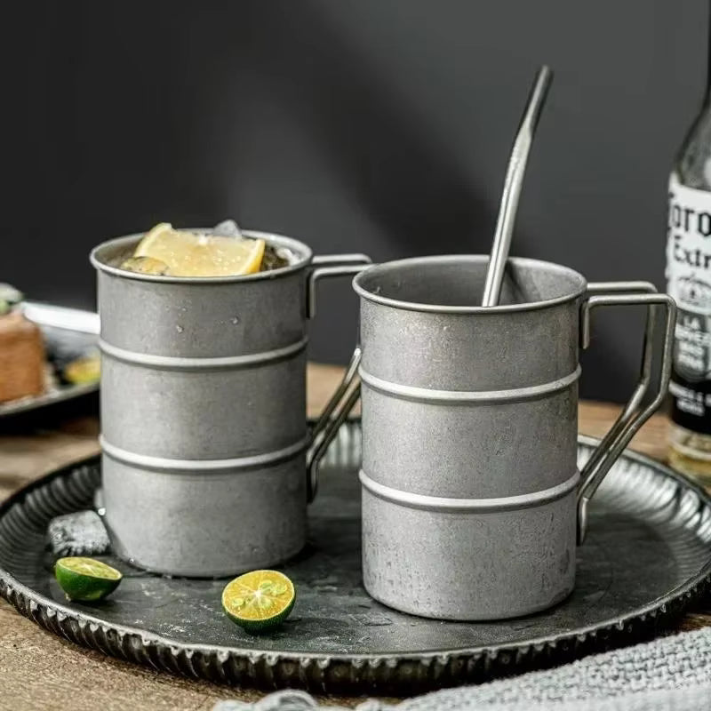 Retro-Edelstahl-Pintglasbecher