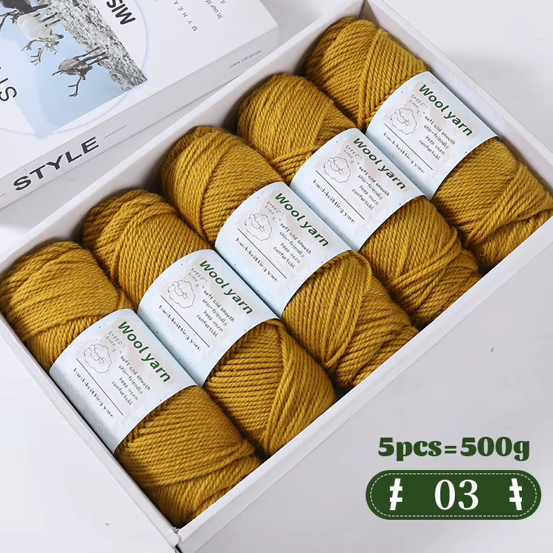 Farbverlaufsfarbenes dickes Alpakagarn (500-g-Packung)
