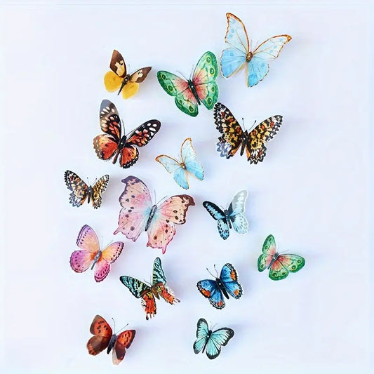 ButterflyGlow - 36 Stück 3D Aquarell-Schmetterlinge