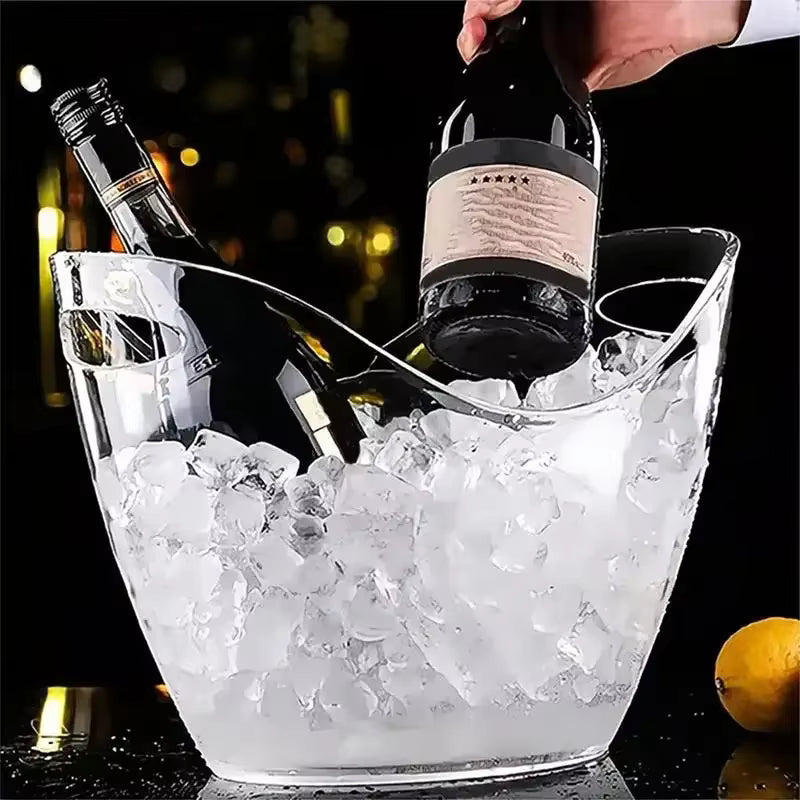 Auslaufsicherer transparenter PET-Eiskübel (4L)