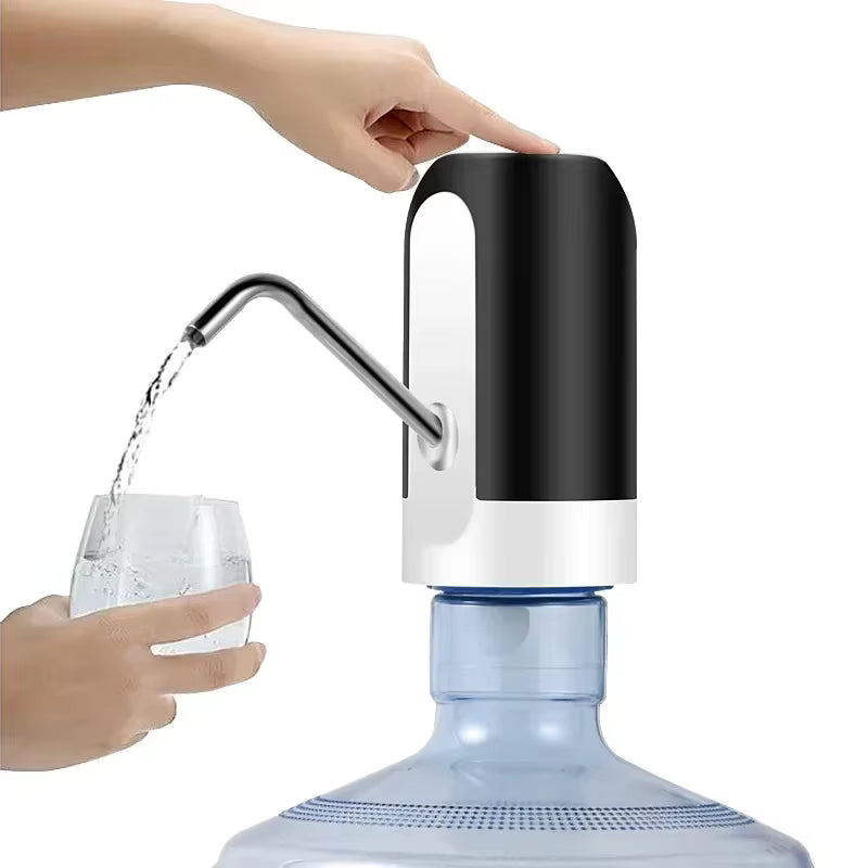 Leiser, berührungsgesteuerter, USB-aufladbarer Wasserspender (kompatibel mit 19-l-Flaschen)
