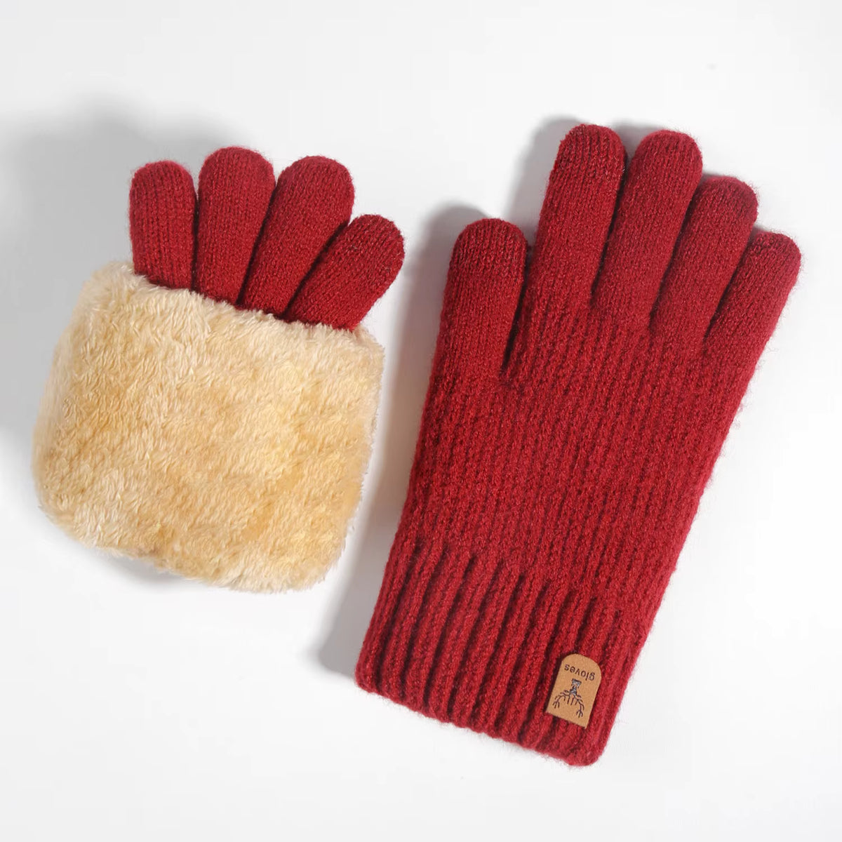 Weiche gestrickte Touchscreen-Handschuhe