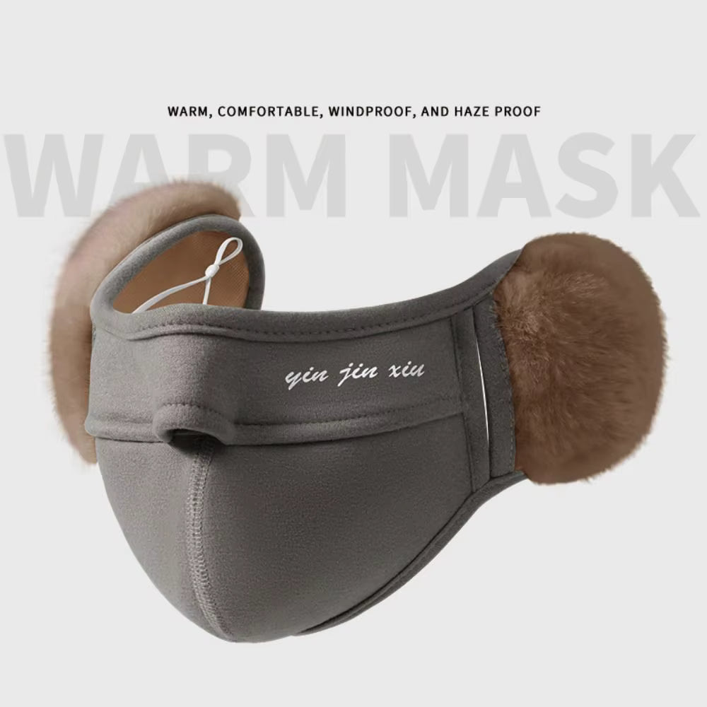 Winddichte und staubdichte Ohrenwärmermaske aus Thermofleece