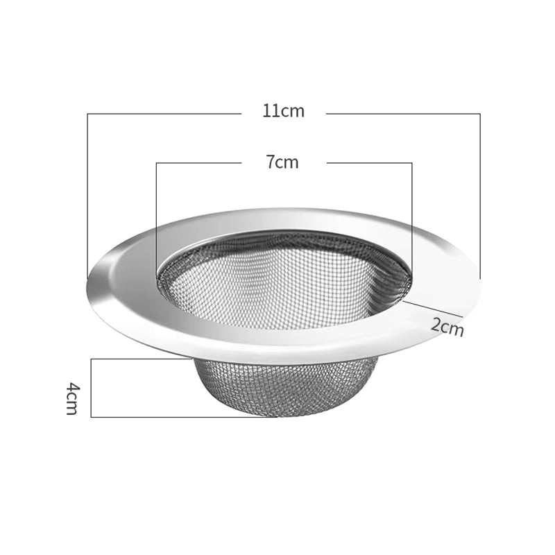 Rostfreier Stahl-Abflussfilter für die Küchenspüle gegen Verstopfungen (2er-Pack)