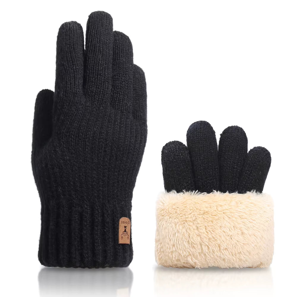 Weiche gestrickte Touchscreen-Handschuhe