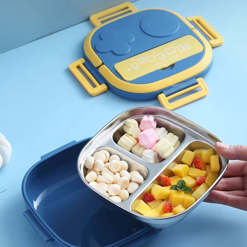 Elektrisch beheizbare, auslaufsichere Lunchbox aus Edelstahl