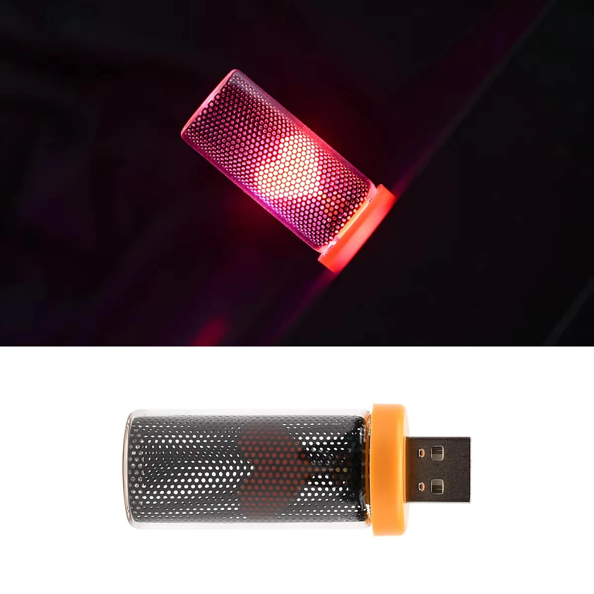 Herzförmiges, warmweißes LED-Stimmungslicht mit USB