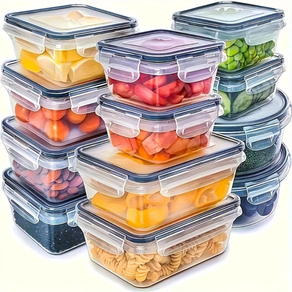 Lufttætte låsbare og BPA-frie madopbevaringsbeholdere (8 dele)