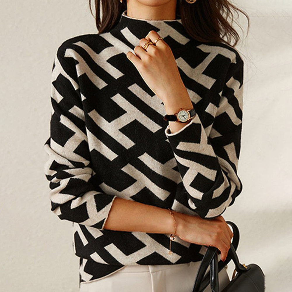LuxeComfort - Schöner geometrischer Pullover | Luxuriöser Komfort für jeden Tag